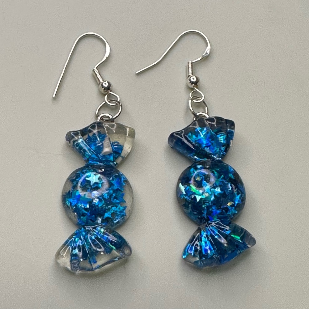 Blue Candy Dangle Earrings